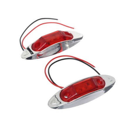 Lanterns of the backbone of the rear rear for trucks, red light, 2 pcs, 24 V, BD-7045-24V