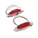 Lanterns of the backbone of the rear rear for trucks, red light, 2 pcs, 24 V, BD-7045-24V