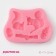 Mold Dolyana "Squirrels and nuts", silicone, 10 × 7 × 1.5 cm, pink color