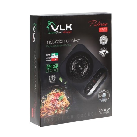 Induction tile VLK Palermo 7727, 2000 watts, 1 burner, timer, gray-2