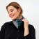 Women's scarf minku rr 70*70 cm, green color