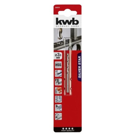 Metal drill KWB Silver Star, 3.5x70 mm, sharpening angle 135 °, stal HSS-G-1