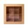 Folding box for 4 sweets with a window, craft, 12.6 x 12.6 x 3.5 cm