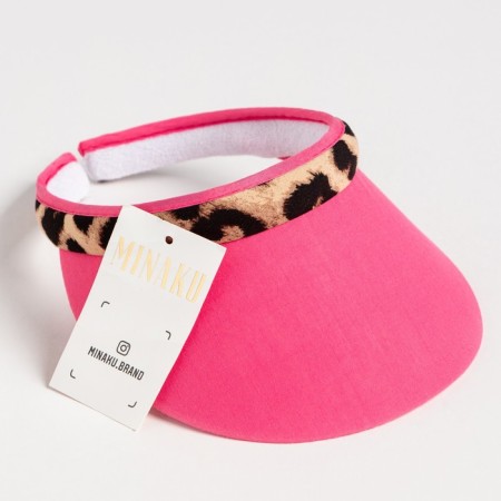 Feminine visor minaku "leopard" color pink, rn 56-58-4