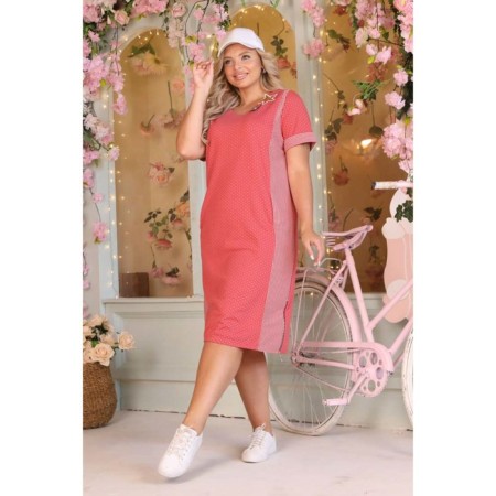 Female dress, size 54, coral color-1