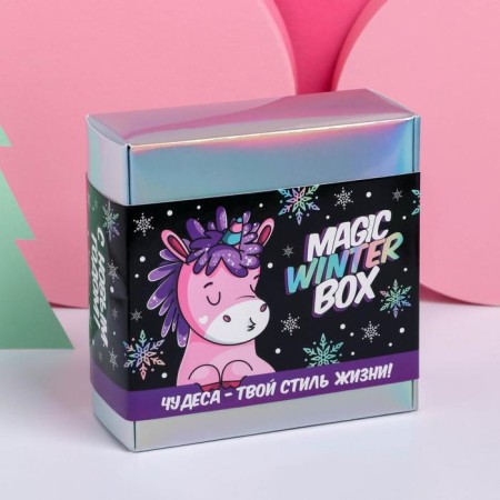 Charger, popcet, headphones, flash drive and plug "Magic Winter Box", set-2