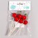 Skewers "Cherry", in the set 6 pieces, the color is red