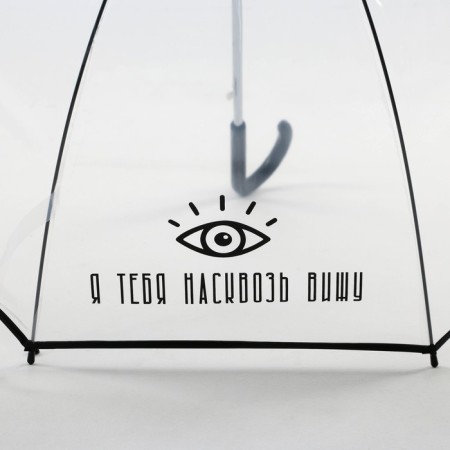 Umbrella female dome "I see you through and through", 8 spokes, d = 88 cm, transparent-2