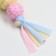 Premium chewing pizh toy on a rope, 3 elements, thermoplastic rubber, mix