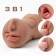 Masturbator Oka-hips 3 in 1, super realistic, dark