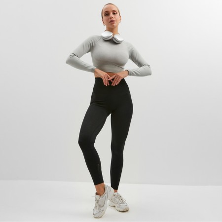 TOP with a long sleeve Minaku: Sportly; Color gray rr r l-3
