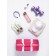 Female sports bag, textura, average size, pink color