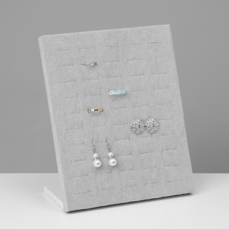 Standing for rings 50 seats, phlock, gray color 20 × 9.7 × 24 cm-3