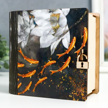Casket-book "Fish" 14x14 cm mix-2