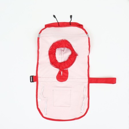 Dog raincoat, size S (DS 20-25, OG 25-30, Osh 17-21 cm), red-8