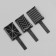 Set of magnets for varnish, 3 types, 6 × 2 cm, black color