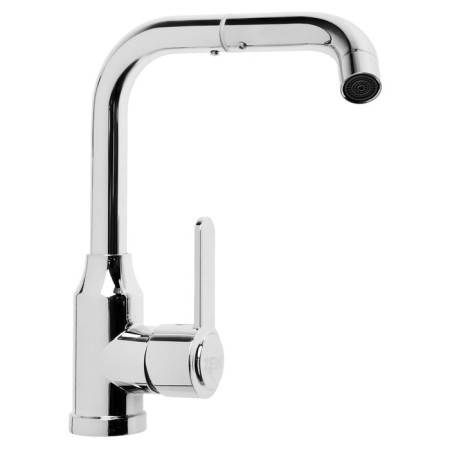 Kitchen mixer Zein Z3704, swing pour 20 cm high, ABS plastic, chrome-4