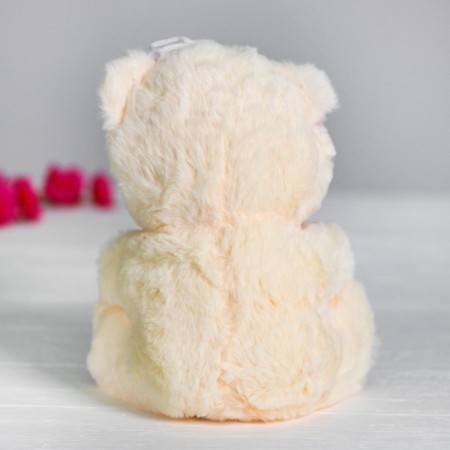 Soft toy "Beige Bear with Heart"-1