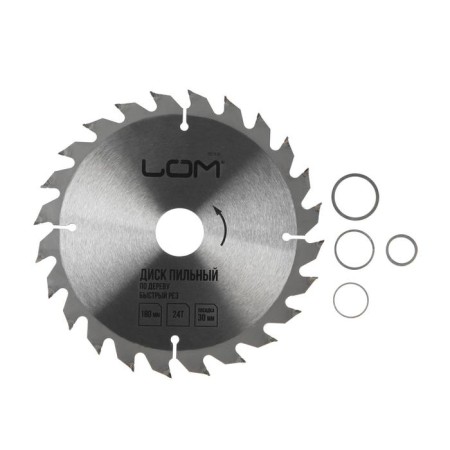 Disk Diskeeping LOM, FAST CROW, 180 x 30 mm (rings at 20, 16), 24 teeth