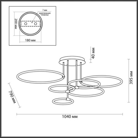 Ceiling chandelier Ursula LED 156W 3000-6000k 9899lm-1