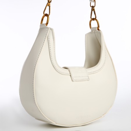 Female bag Textura, small size, milk color-2