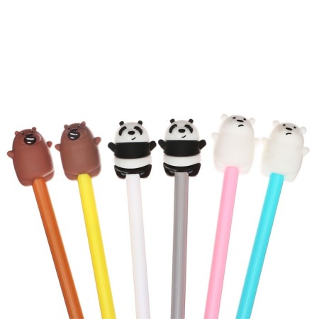 Gel pen - joke, "bear", color of the MIX case-6