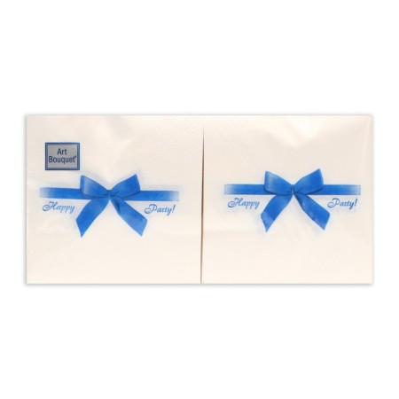 New Year's napkins Paper Art Bouquet "Gift Blue", 2 layers, 20x20 cm, 250 pcs.-1