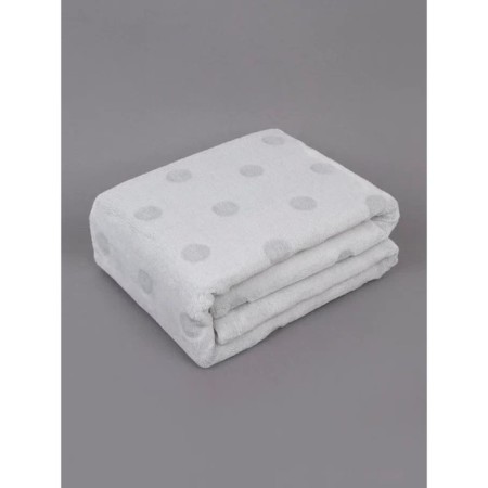 Blanket - "peas" bedspread, size 200x220 cm, gray color-1