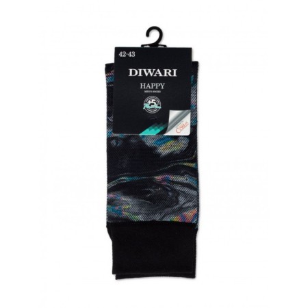 Male socks Happy, size 25, black color-1