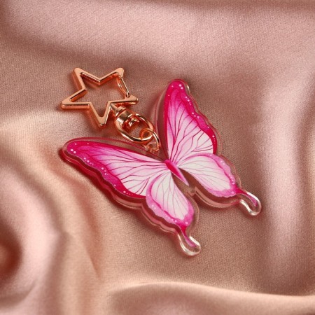 Acrylic "butterfly" keychain, 4.8 x 5.1 cm-1