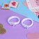 Hair gum "Little Joy" (set 2 pcs) star, 3.5 cm, white