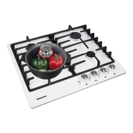 Hon surface Nordfrost HS 6043 W, gas, 4 burners, white-3