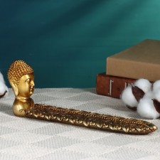 Buddha's head stand for incense, gold