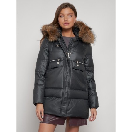 Winter jacket, size 46, dark gray color-8