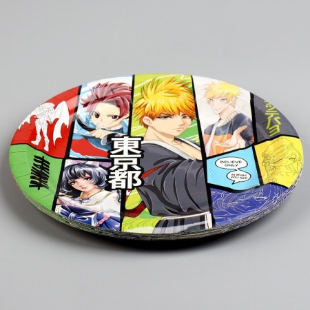 Disposable paper plate "anime", 18 cm-2