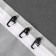 Hook for curtains, a clip with a lock, 2.7 × 1.8 cm, black color