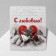 Brooch "Cupid" girl, red-white color in black silver