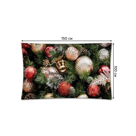 Decorative panel with photo printing "Festive decoration", horizontal, size 100x150 cm-1