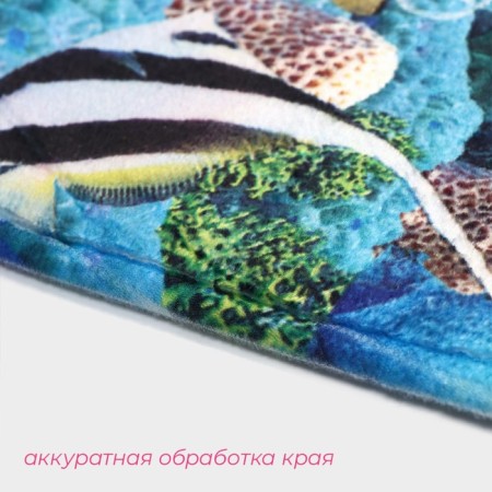 Bath and toilet rugs "Dolphin", 3 pcs: 35 × 39, 40 × 50, 45 × 75 cm-2