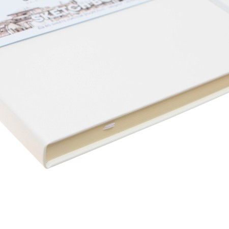 Sketchmarker sketchbook, 210 x 300 mm, 80 sheets, solid cover of artificial leather, white, block 140 g/m2-3
