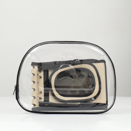 Bag - Animal carrying, folding, transparent, 42 x 32 x 28 cm, beige-14