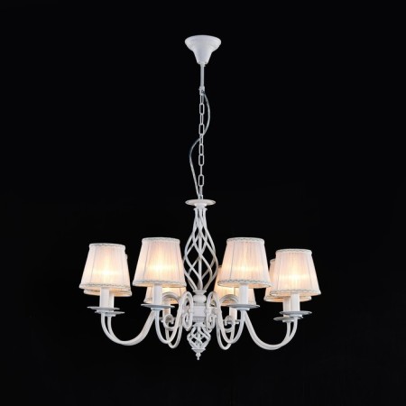 Semeter chandelier, 8x60W E14, white 55x55x170 cm-1