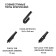 Airline wiper brushes, frameless 2 pcs, 2 type, 550/530 mm