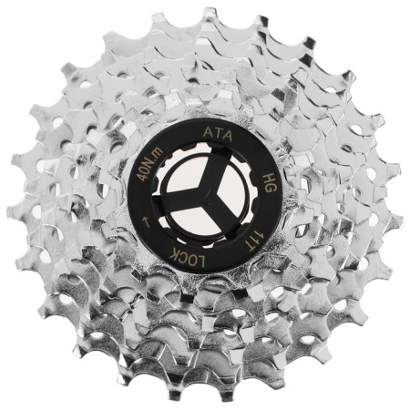 ATA cassette, 8 speeds, 11-23t, silver color