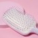 The comb is massage, curved, wide, 8.5 × 24 cm, pearl color