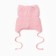 Baby hat with ears minku rr 46-48, pale pink color