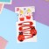 Shirley hair set (2 elastic bands 5 cm, 4 invisibility 5.5 cm) cake, red