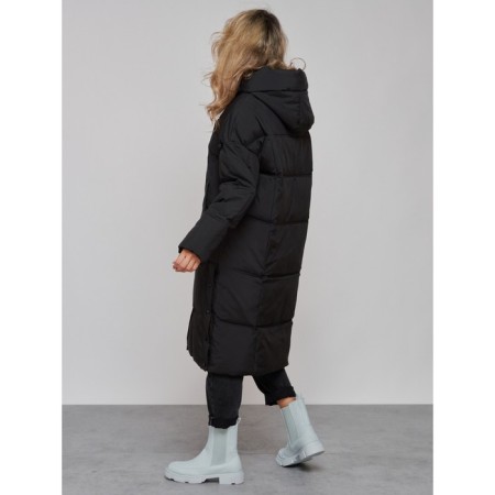 Coat insulated winter female, size 42, black color-10