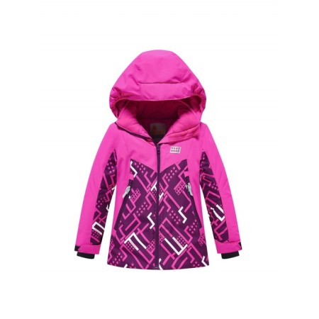 Ski costume for a girl, height 110 cm, pink color-1
