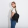 Women's backpack of artificial leather with lightning, 1 pocket, black color